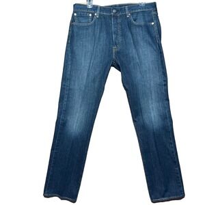 MEN'S LEVI'S 501 BUTTON FLY STRAIGHT BLUE‎ JEANS SIZE 34x32  Relaxed